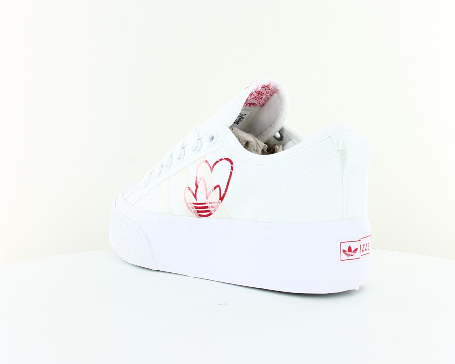 Adidas original nizza shop blanc et rouge